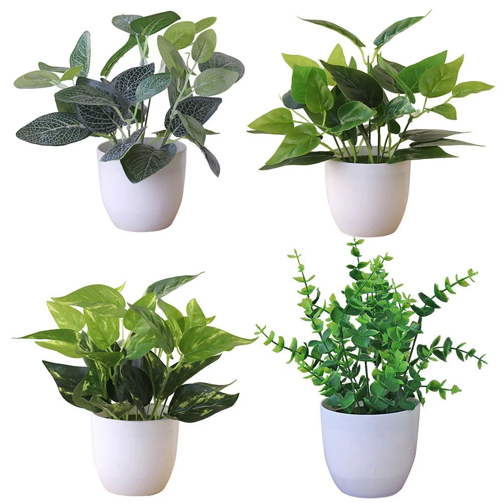 Fresh Artificial Foliage Plant Potted Bonsai Wedding Party Mall Desktop Decor Artificial Flower Plant  Balcony Desktop Decor