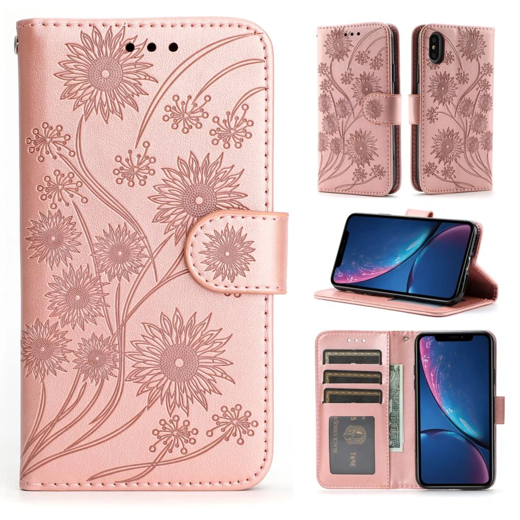 Flower Phone Case For Xiaomi Redmi Note 4 4X 4A 5 5A 6 6A 7 7A 8 8A 8T 9A 9T 9S 9 Pro GO Flip Leather Stand Book Cover Back Etui