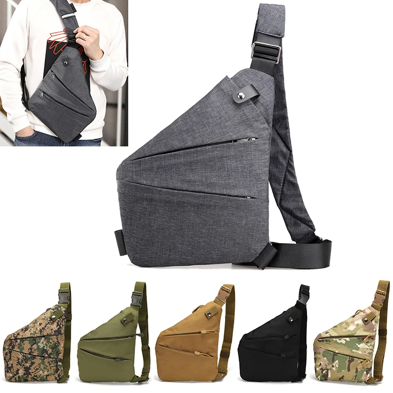 DIENQI Small Anti Theft Crossbody Bags For Men Thin Men's Bag Sling Purses Security Male Short Trip Holster Tactical Summer Bag