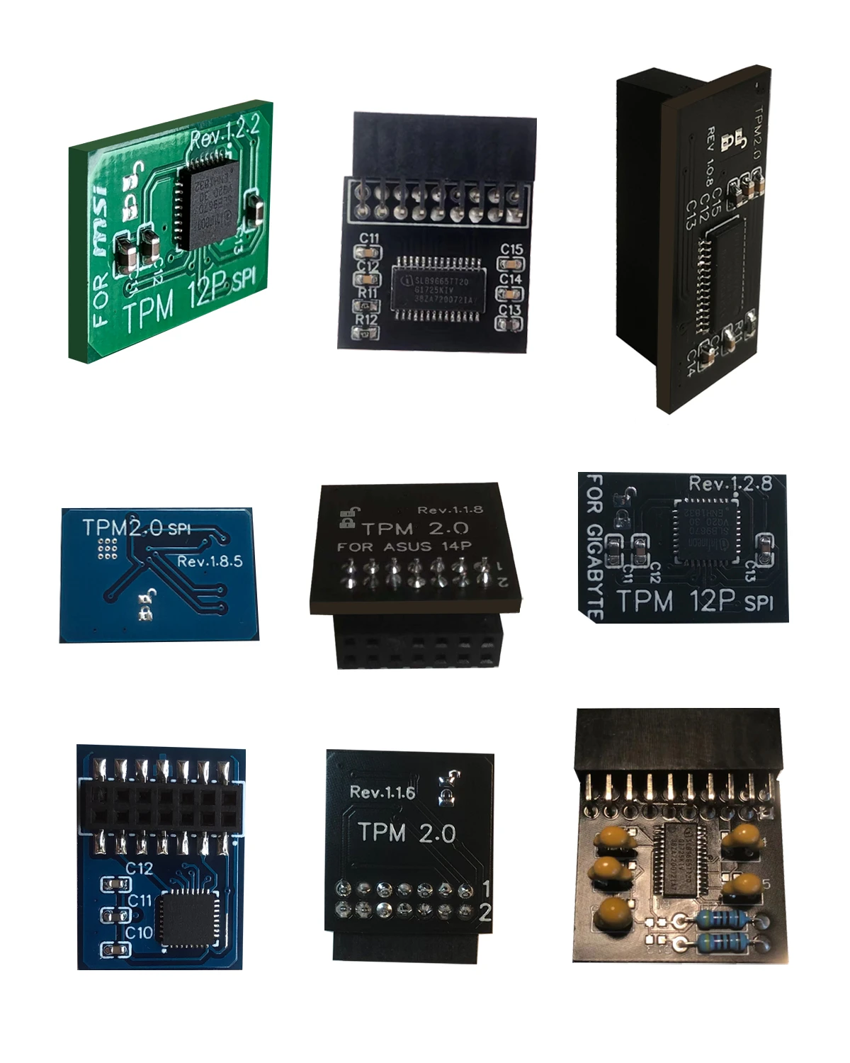 TPM 2.0 Encryption Security Module Remote Card Supports Version 2.0 12 14 18 20-1pin Pin Support Multi-brand Motherboard