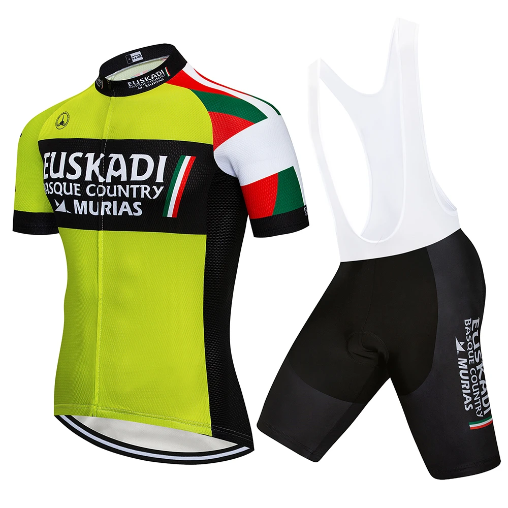 2021 TEAM EUSKADI MURIAS Cycling Clothing Bike Jersey Ropa Quick Dry Mens Bicycle Summer  Cycling Jerseys 20D Gel Bike Shorts