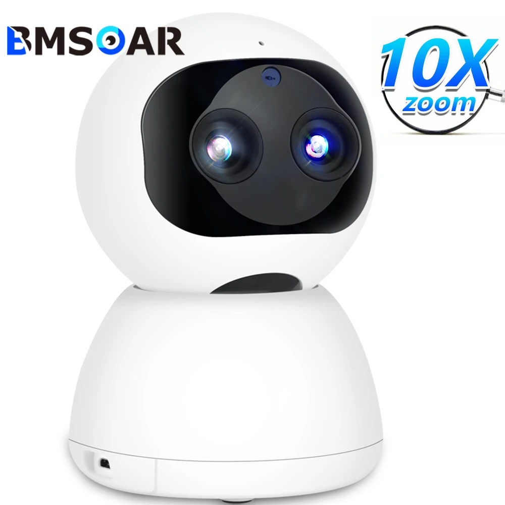 Smart Security IP Camera 10x Digital Zoom 2MP HD PTZ Home WIFI Camera Auto Tracking Baby Monitor Starlight Night Vision Camera