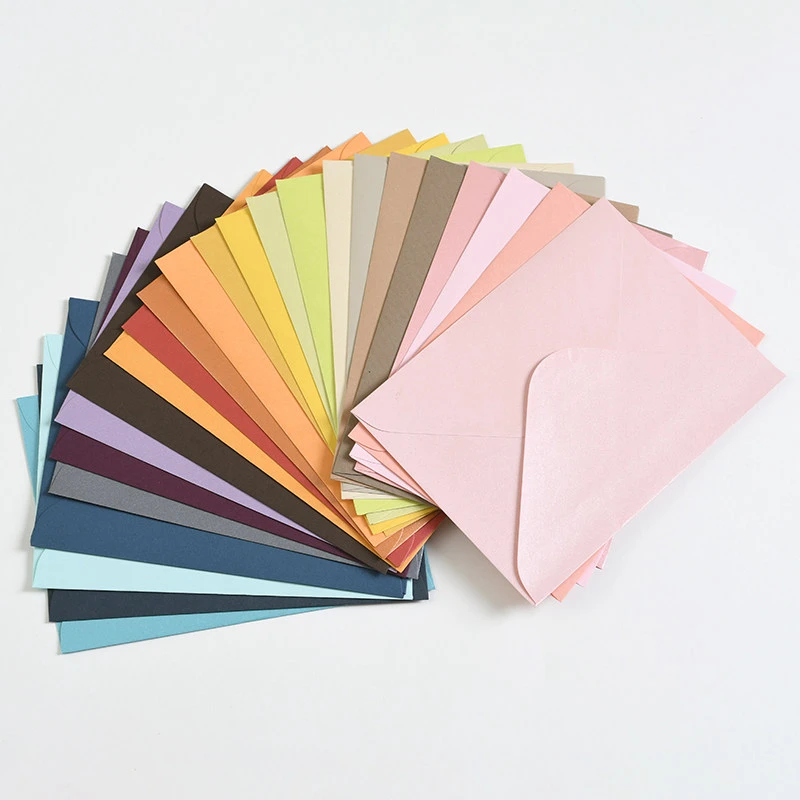 20pc Colorful Mini Paper Envelope Craft Paper Card Envelope Postcard Wedding Gift Invitation Envelope Office Stationery PaperBag