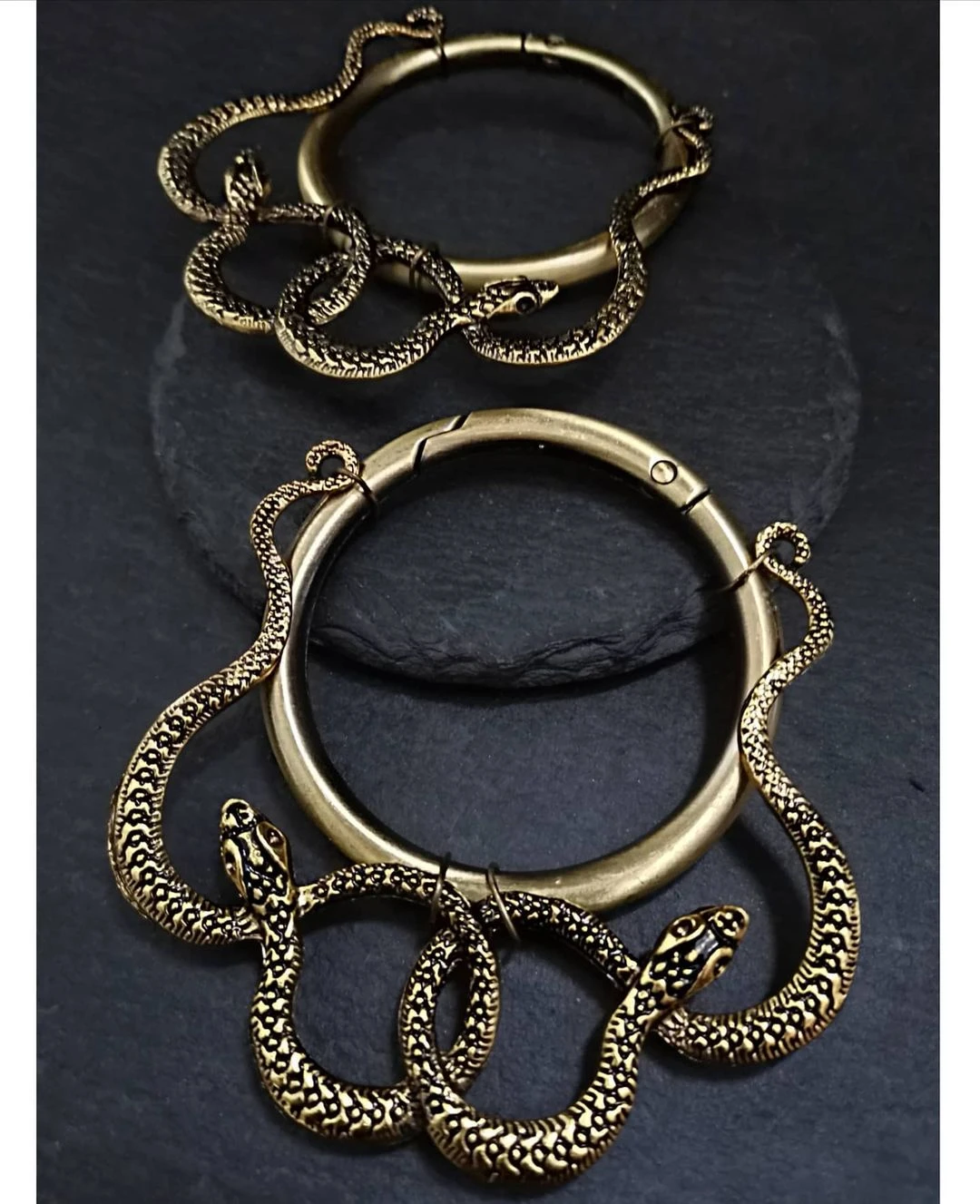 Snake Hoop Earweights |Unisex Jewelry,Punk Jewelry,Large Hoop Earweights