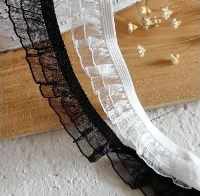 5 Meters Elastic Lace Ribbon for Underwear Apparel DIY Stretch Double Layers Lace Trims Handmade Sew Patchwork Accessories 2cm