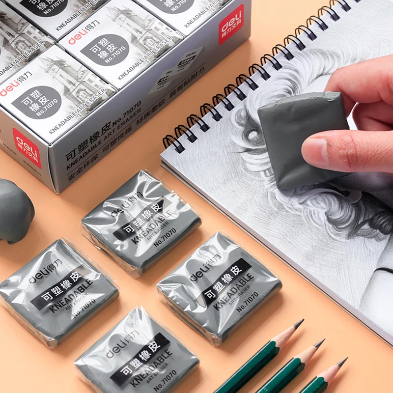 Creative Plasticity Soft Rubber Eraser Drawing Sketch Highlight  Plasticine Pencil Eraser For Students Art Supplies Stationery