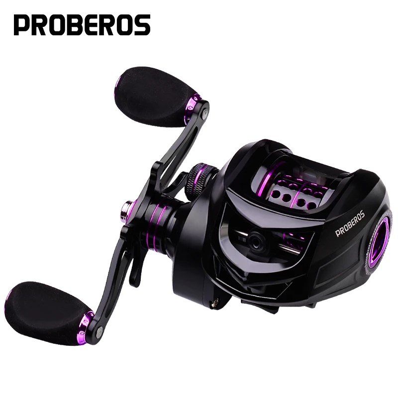 PROBEROS Fishing Reel 7.2:1 High Speed Ultralight Baitcasting Reel Metal Spool Bait Casting Reel 12 Magnetic Brake 10KG Max Drag