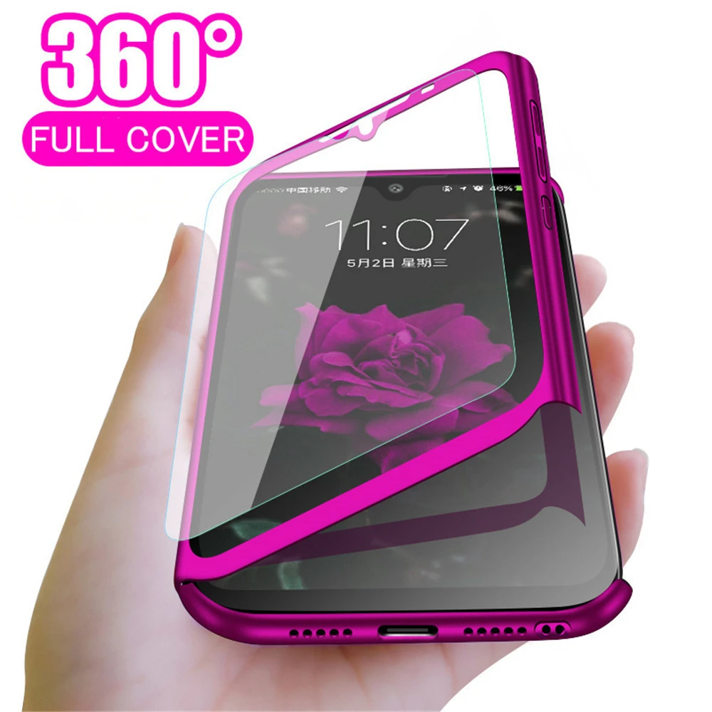 360 Full Protective Phone Case For Xiaomi Mi Poco M3 X3 10T Lite A3 Redmi Note 10 9 8 7 6 5 Pro 9S 8T 8A 9A 9C Cover With Glass