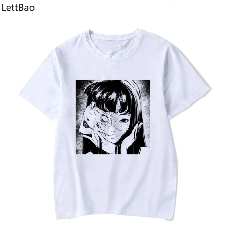 Junji Ito T Shirt Men Japanese Anime Manga Japan Weeaboo Otaku Horror T-shirt Cotton Short Sleeve 90s Vintage Tee Shirt Homme