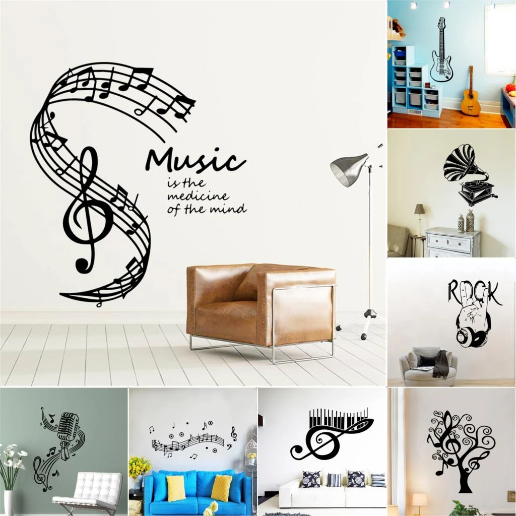 rock band Art Wall Sticker Music Decal For Bedroom Living Room Decoration Vinyl Stickers Mural wallstickers Home Decor Wallpaper