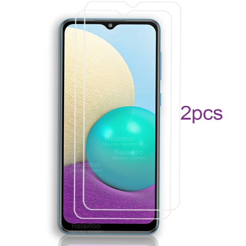 2Pcs Protective Glass For Samsung a02 Tempered Glas Film Screen Protector For Galaxy a02 s a 02 sm-a022f 6.5'' Tremp Armor Sheet