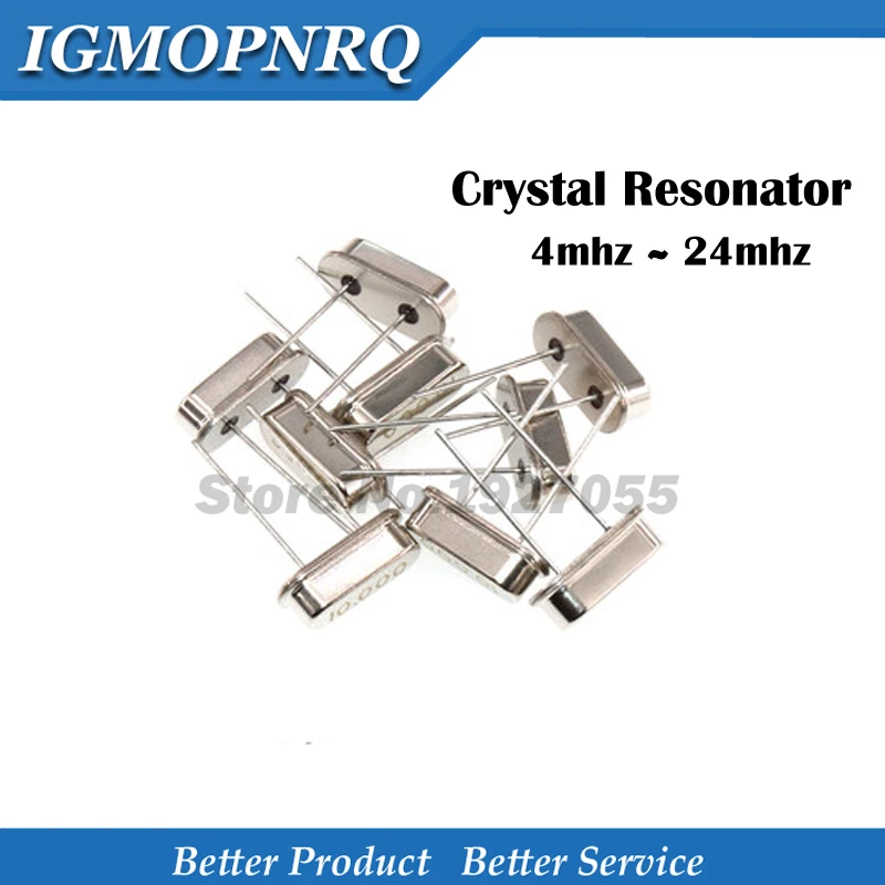 10PCS 4Mhz 6Mhz 8Mhz 12Mhz 16Mhz 20Mhz 24Mhz 32.768K 2*6 32.768K 3*8 HC49S Quartz Crystal Resonator Passive Oscillator HC 49 new