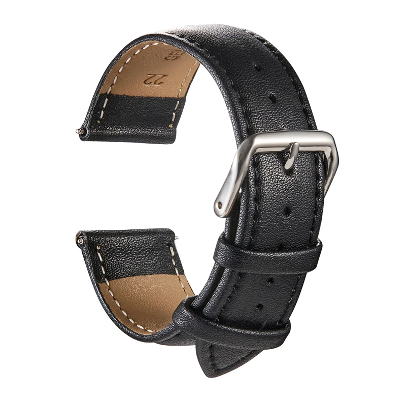 Genuine Leather Watchbands Calfskin Replace Watch Straps 18mm 20mm 22mm 24mm Watch Accessories Men Women Soft Watchband