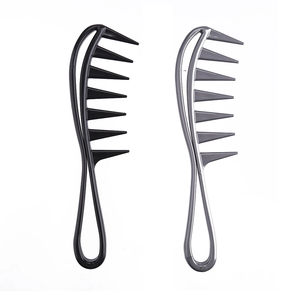 Wide Tooth Shark Plastic Comb Detangler Curly Hair Salon Hairdressing Comb Massage For Hair Styling Tool for Curl Hair