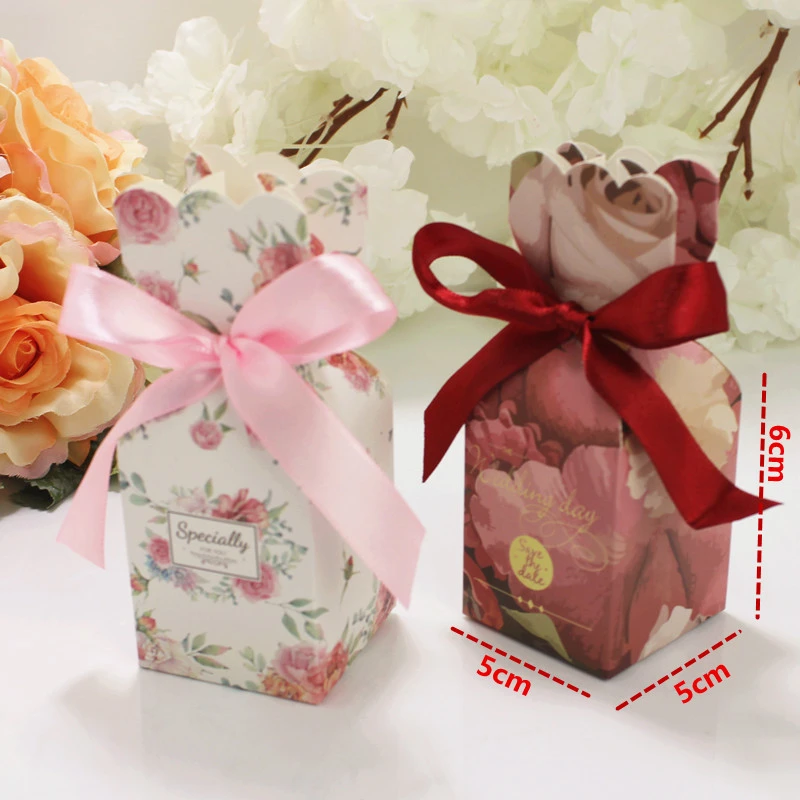 Wedding Favors and Gifts Box Paper Candy Box Chocolate Packaging Box Party Supplies Decorations Bomboniera Giveaways Boxes