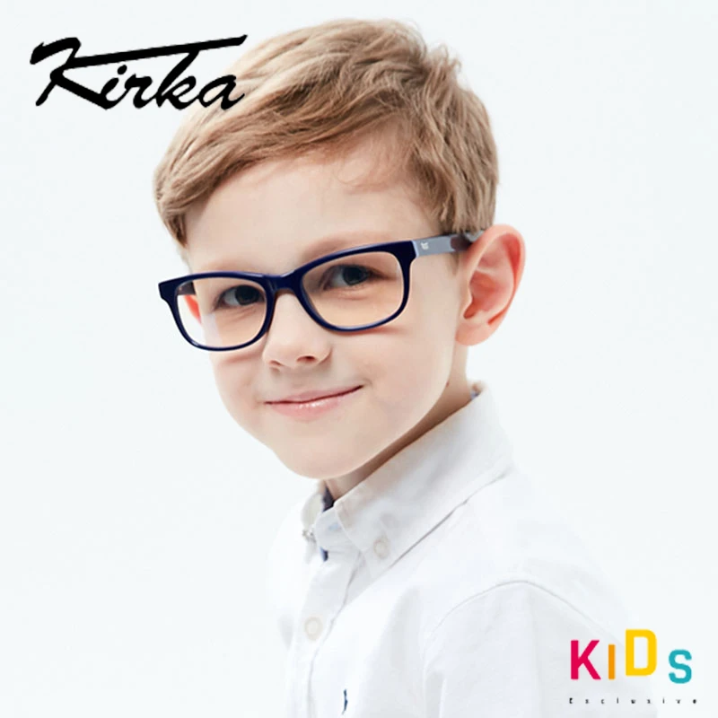 Kirka Optical Children Glasses Frame Acetate Glasses Children Flexible Protective Kids Glass Diopter Eyeglasses For 6-10 Years