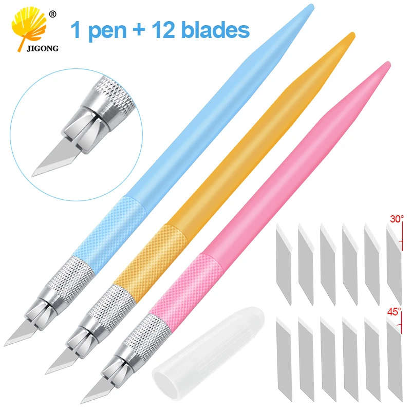 metal carving utility knife student non slip craft paper cutter pen stationery school art cutting supplies tools