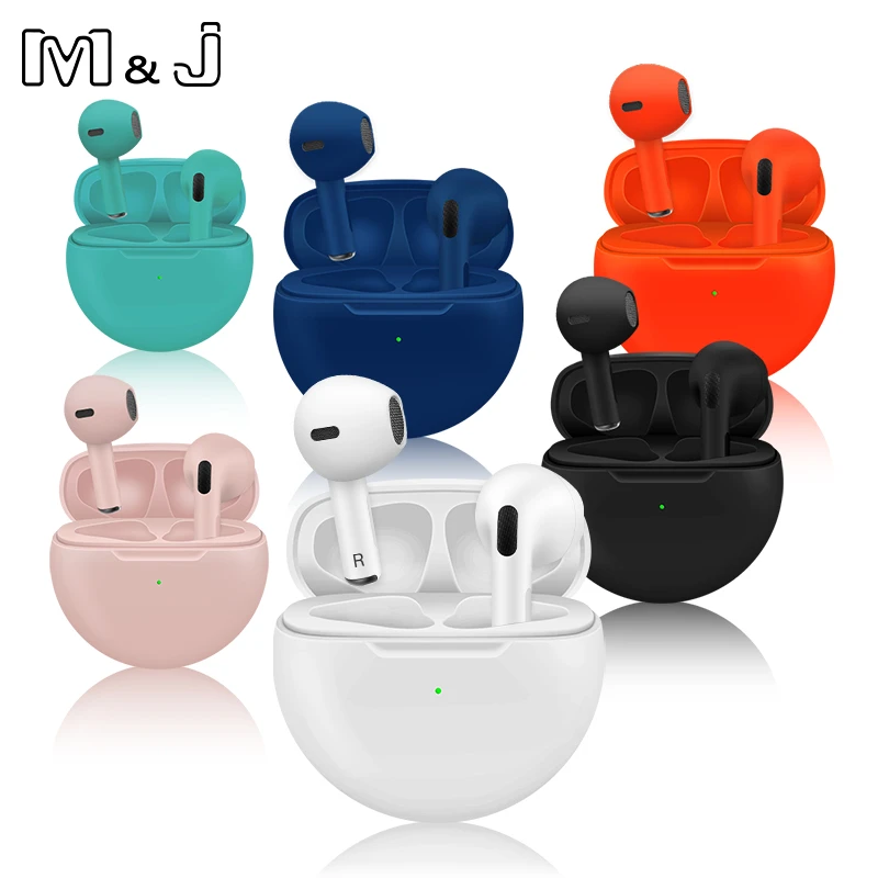 Air Pro 6 TWS Wireless Earphones Rename Bluetooth 5.0 Mini Earbuds with Charging Case Sports Handsfree Headset for Smart Phones