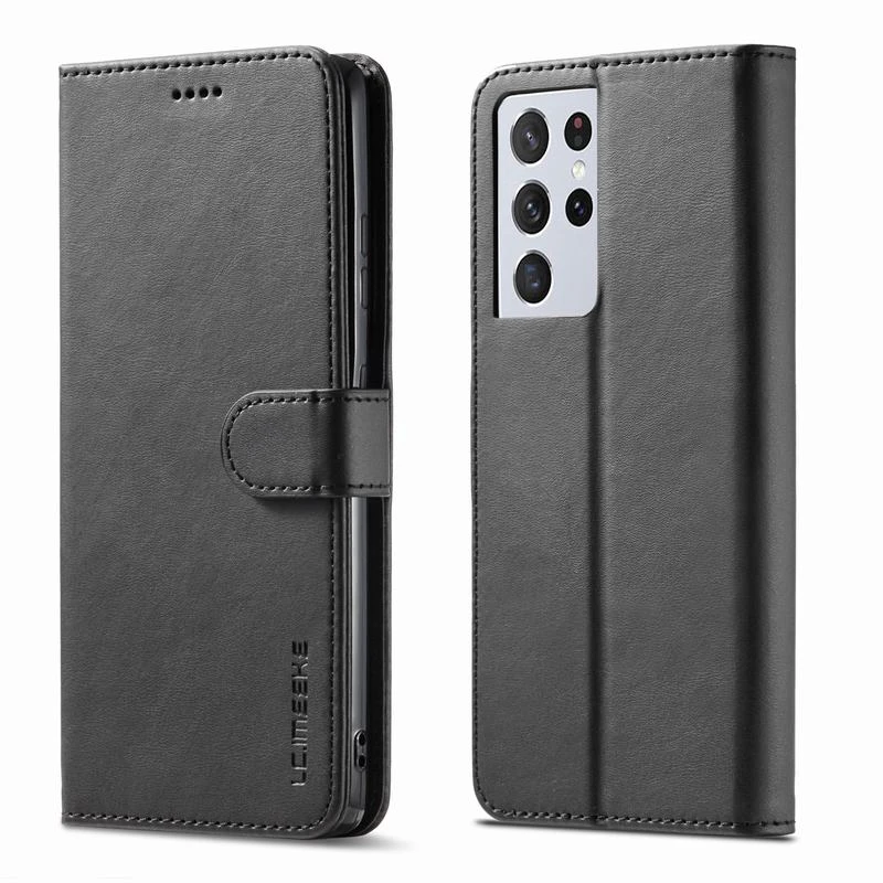 Wallet Case For Samusng Galaxy S21 Case Flip Magnetic Cover For Samsung S21 Ultra Plus 5G Case Leather Luxury Phone Bags Cases