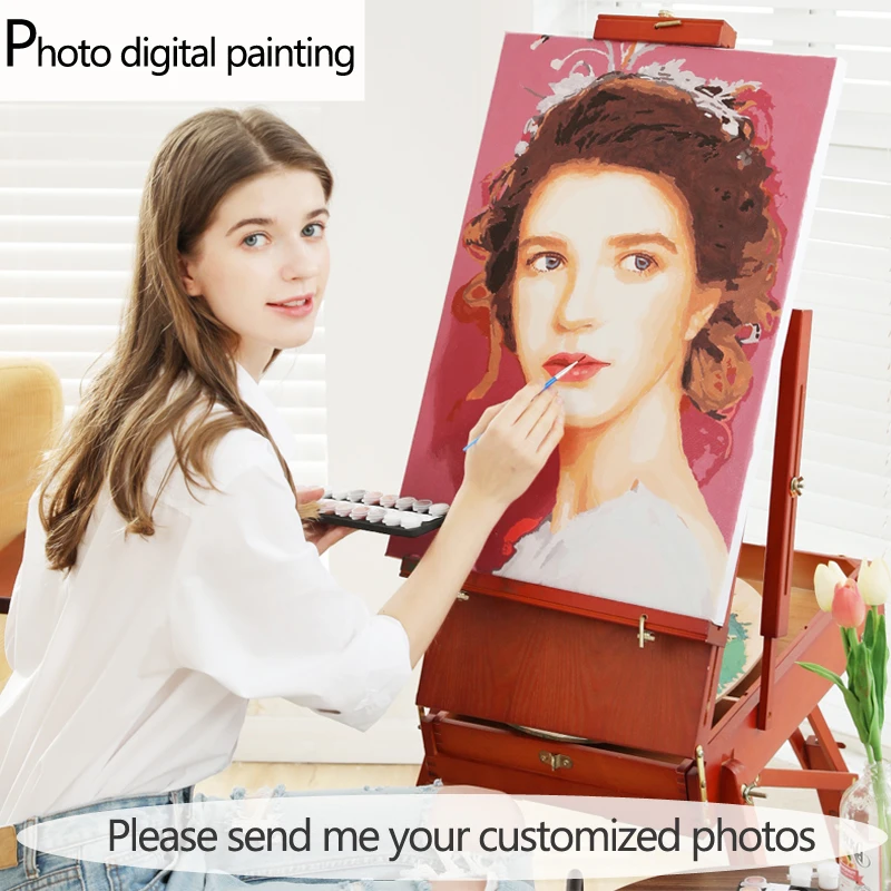 Personality Photo Customized DIY Oil Paint Paintings By Numbers Picture Drawing by Numbers Canvas Coloring by Numbers Acrylic
