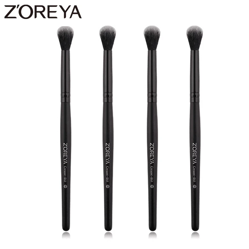 ZOREYA Black Crease Eye Shadow Makeup Brushes Soft Synthetic Hair Portable Eye Makeup Set Travel Cosmetic Brush For Make Up