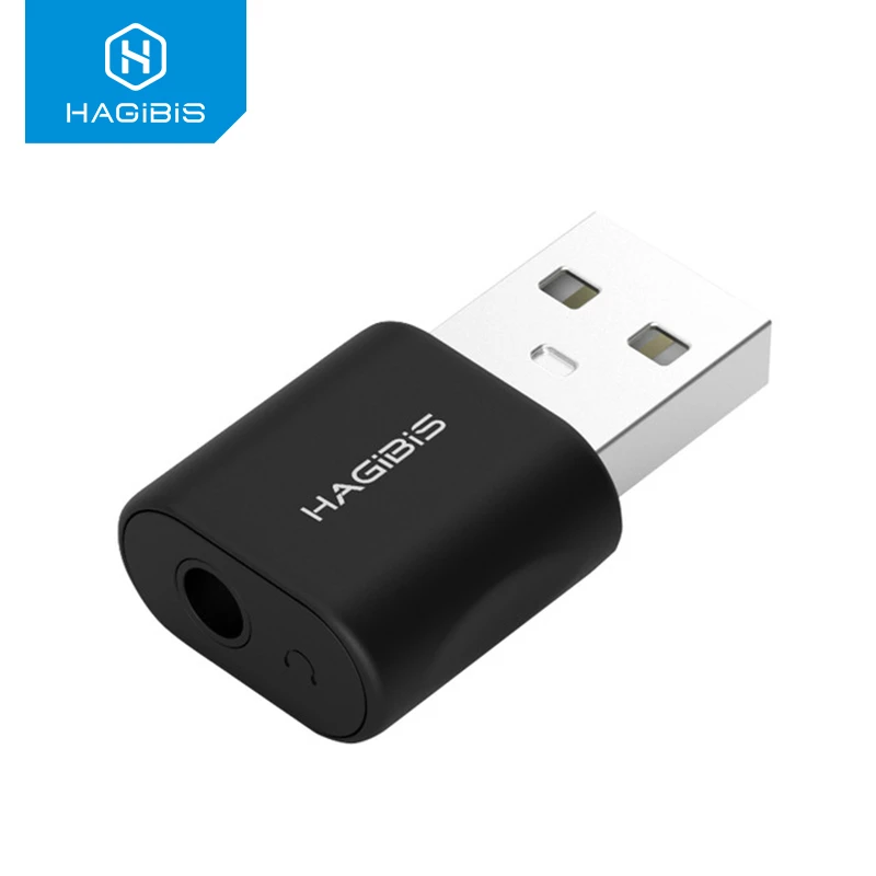 Hagibis USB External Sound Card Converter USB to Jack 3.5mm Headphone Audio Adapter Mic Sound Card for PC Laptop Audio adapter