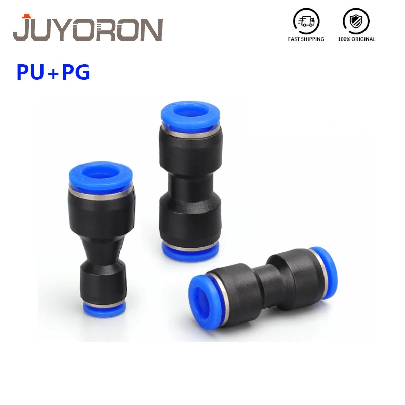 1PCS Pneumatic Fittings PU/PG 4mm 6mm 8mm Straight Push in Fitting Air Quick Connector Plug Socket Air Water Hose Tube Fittings