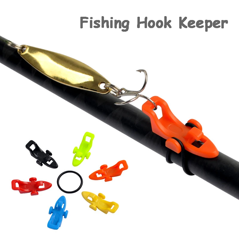 1SET Plastic Fishing Hook Secure Keeper Carp Fish Lures Bait Jig Hooks Safe Holder for Fishing Rod Pole Fishing Tools