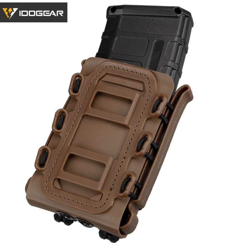 IDOGEAR 5.56mm 7.62mm Fast Mag Pouch Tactical Magazine Pouches Molle Belt Fast Attach Carrier Soft Shell Rifle Mag Carrier