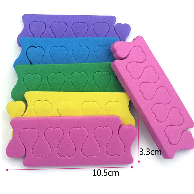 10pc=5pair Nail Art Toes Separators Soft Sponge Fingers Foots Beauty Tools Dividers Polish Manicure Pedicure Professional