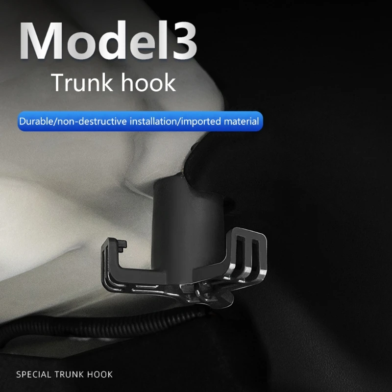 Car Trunk Hook Practical Durable Car Bolt Cover Mounting Holder Accessories For Tesla Model 3