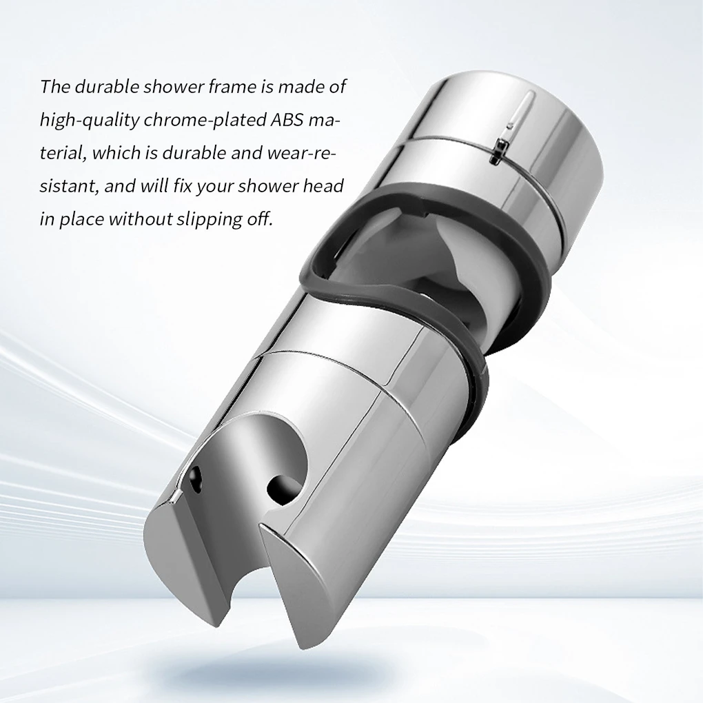 Adjustable 18-25mm Shower Head Holder Showerhead Slider Holder Showerhead Rail Slide Bracket Bathroom Accessories 360° Rotation