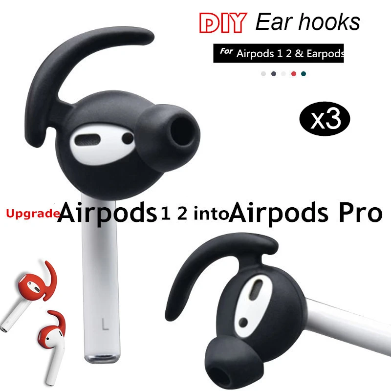 Anti lost Earhooks For Apple Airpods 1 2 silicone holder in ear hook for Iphone earpods sport cover earpads earphone accessories