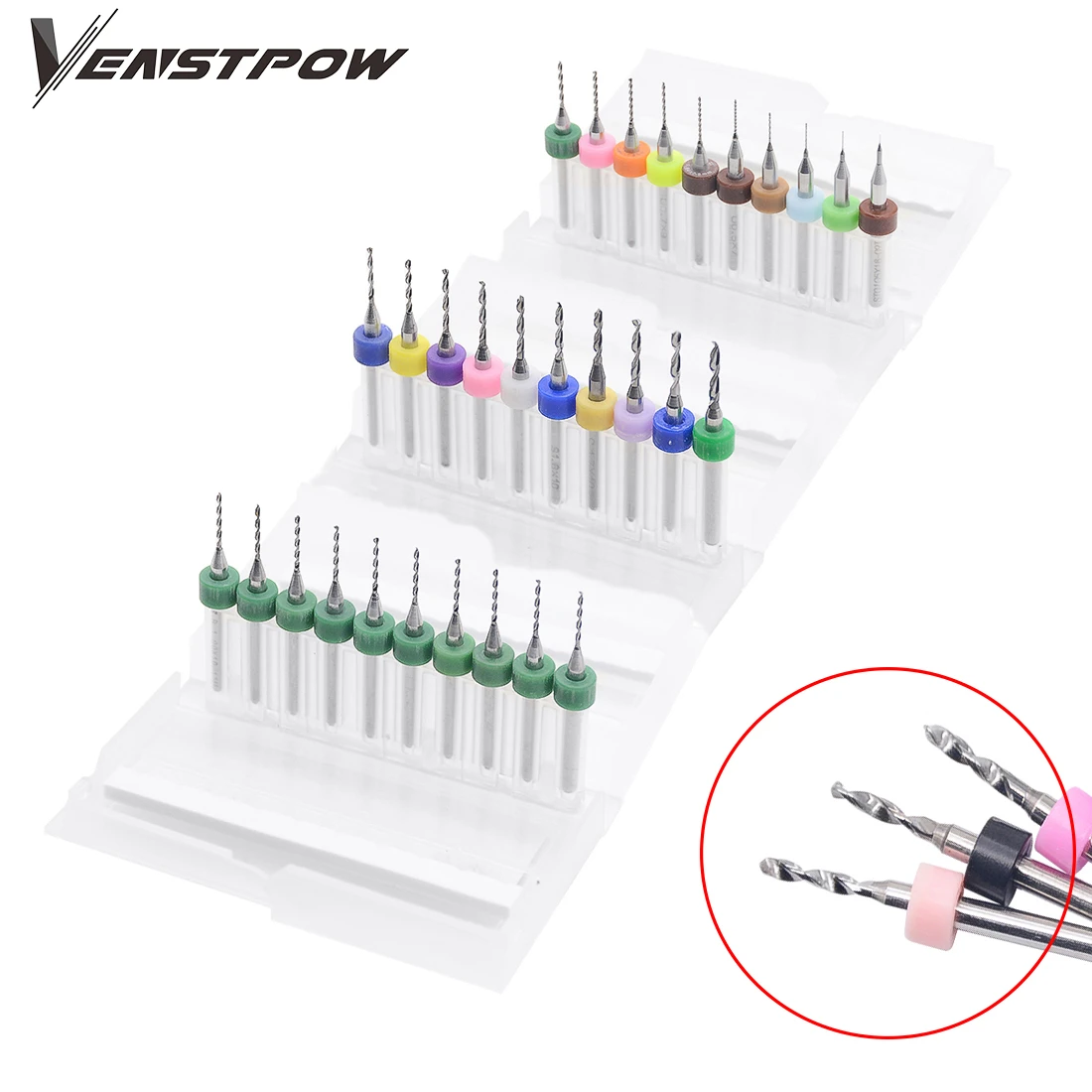 10pcs/Set 0.1mm-1.2mm High Quality Hard Alloy PCB Print Circuit Board Carbide Micro Drill Bits Tool 0.1mm 1.2mm  for SMT CNC