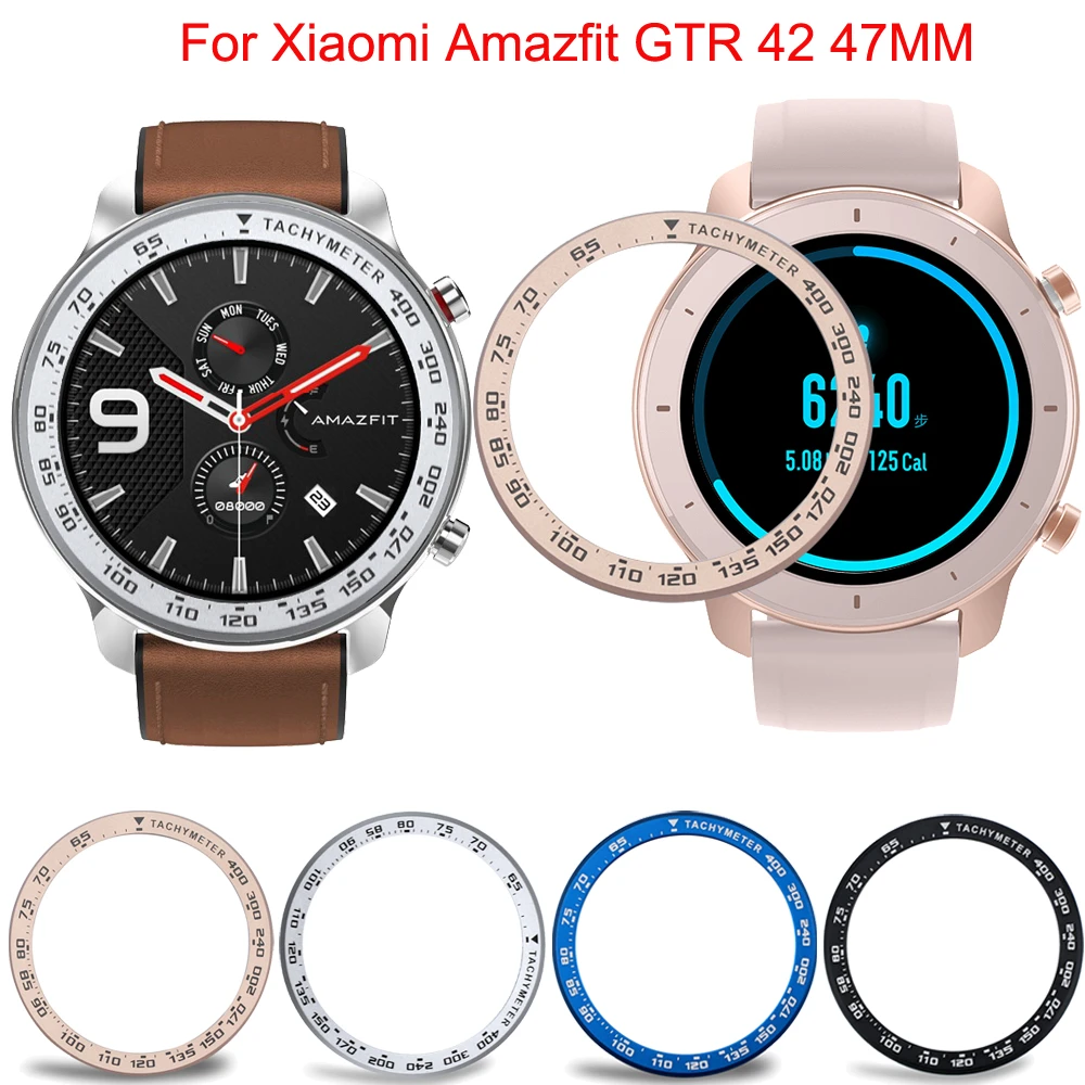 Stainless Steel Tachymeter Case For Xiaomi Amazfit GTR 47MM 42MM Watch Bezel cover Bezel Ring Dial Scale Speed Protective Cases