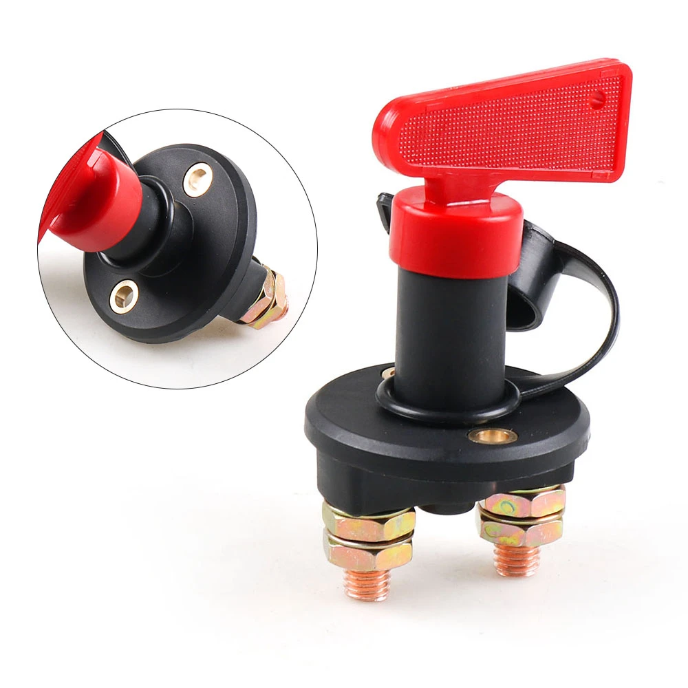 DC 12V-24V Vehicle Auto Car Truck Boat Battery Isolator Disconnect Cut Off Switch with Removable Key