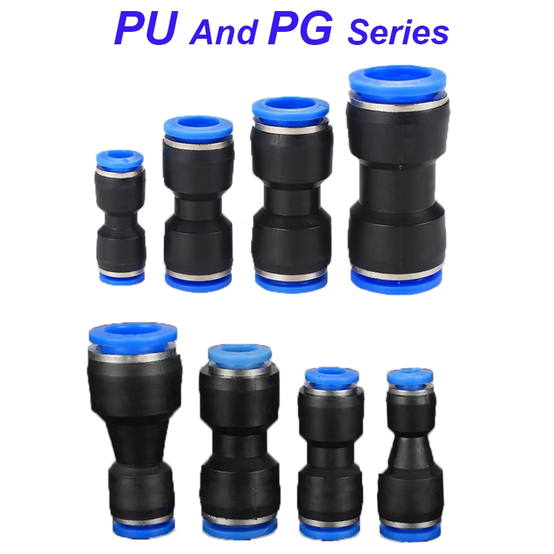 Pneumatic Fittings Fitting Plastic Connector PU 4mm 6mm 8mm 10mm For Air water Hose Tube Push in Straight Gas Quick Connection