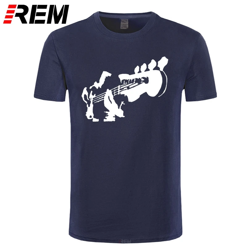 REM Mens BASS GUITAR BASS PLAYER HAND BASS MUSIC T Shirt Cotton Novelty