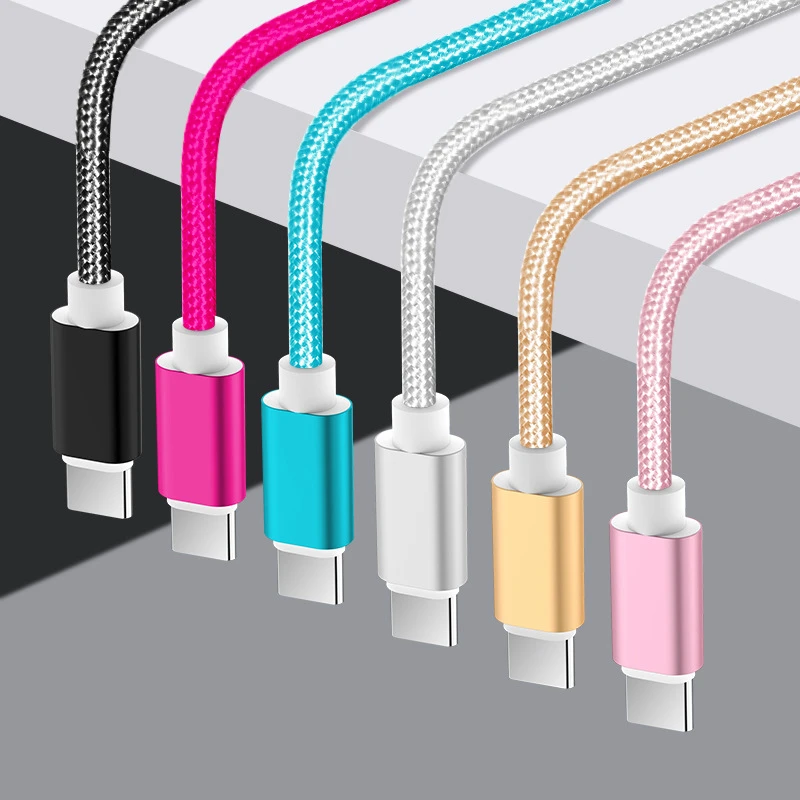 1M 2M 3M Type C Fast Charging V8 Long Wire Cord for Samsung S9 S10 Plus huawei P30 P40 Pro Data USB Mobile Phone Charger Cable
