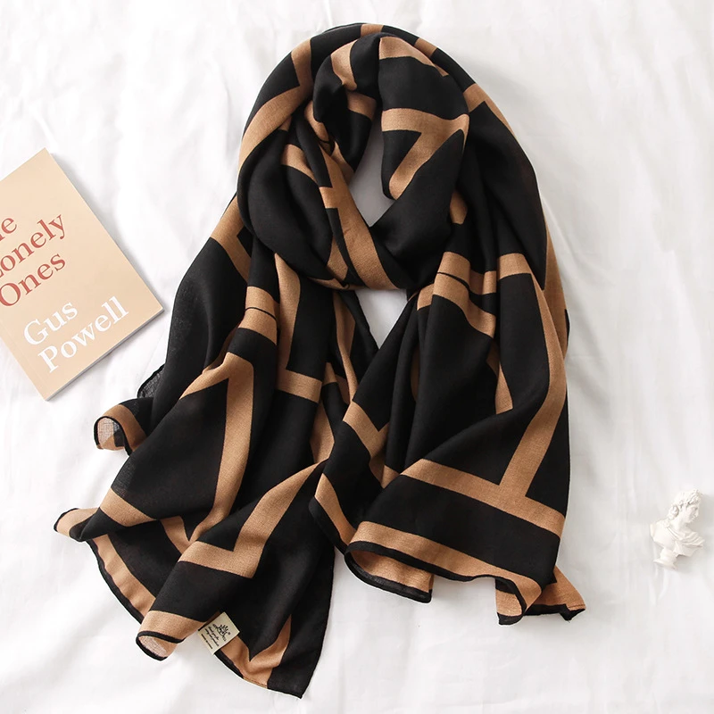 Luxury brand 2020 Autumn winter women scarf beach shawl cotton  lady fashion scarves bandana pashmina wrap hijab muffler