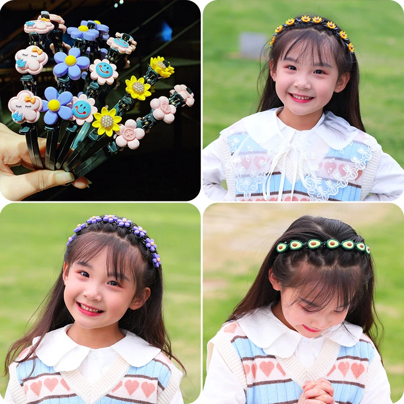 Non-Slip Alice Hairband Pearl Headband Children Hair Bands Hoop Claws Clips Double Bangs Hairstyle Hair Accessories Hairpins