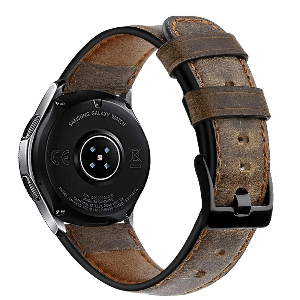 Genuine Leather band For samsung Galaxy watch 46mm strap Gear S3  bracelet Huawei watch gt 2 2e Honor Magic  strap   watch band