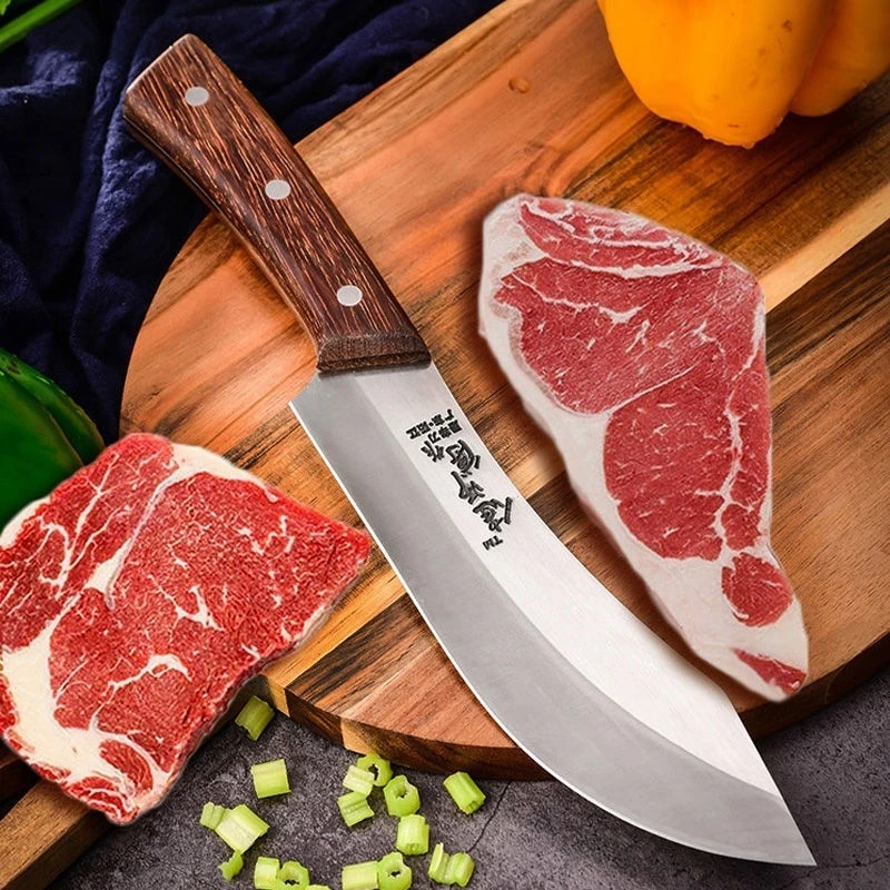 Butcher Knife Stainless Steel Vegetables Meat Chopping Knife Razor Sharp Cleaver Kitchen Knife Comfortable Handle Chef Knife
