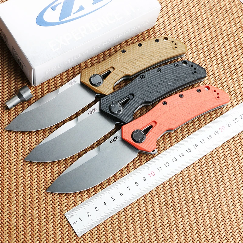 Green thorn 0308 quick opening folding knife D2 titanium alloy + G10 camping outdoor fruit knife utility knife EDC tool