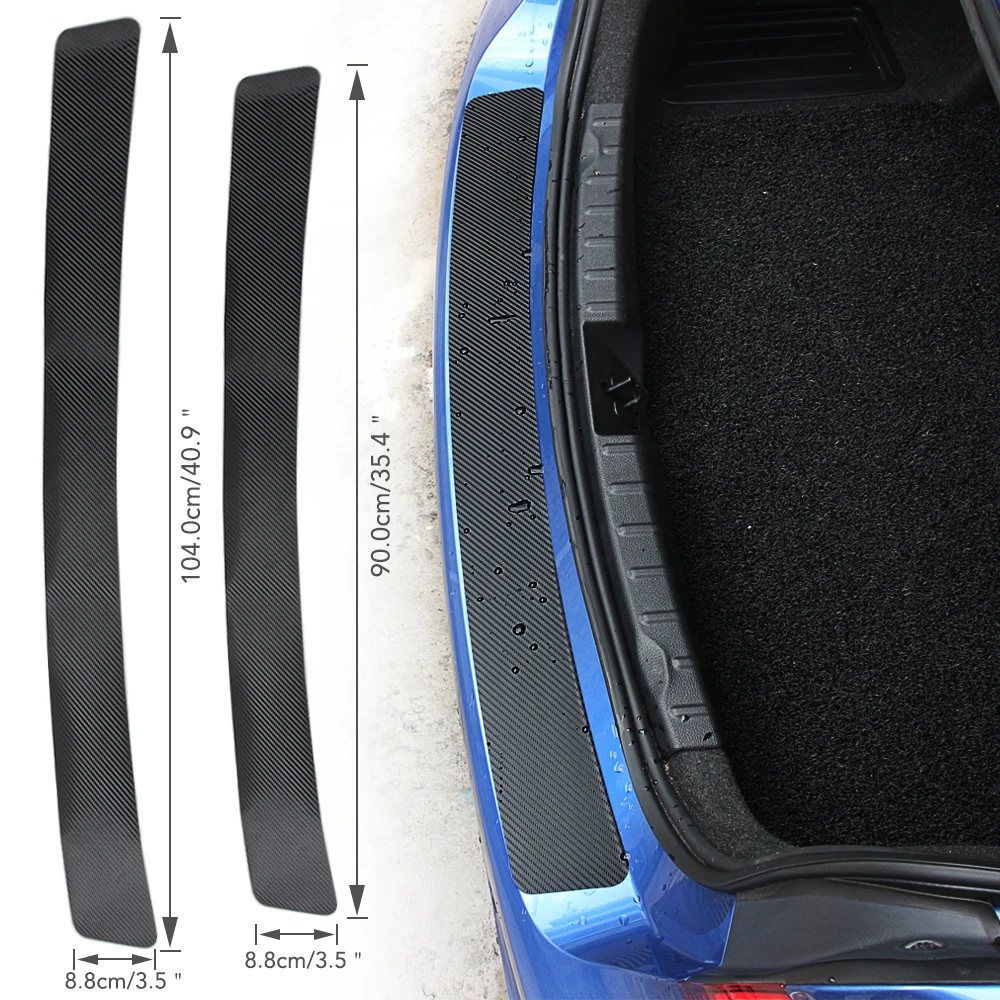 Carbon Fiber Car Trunk Rear Bumper Sticker for LADA Vesta Granta XRay Kalina Priora Sedan Sport