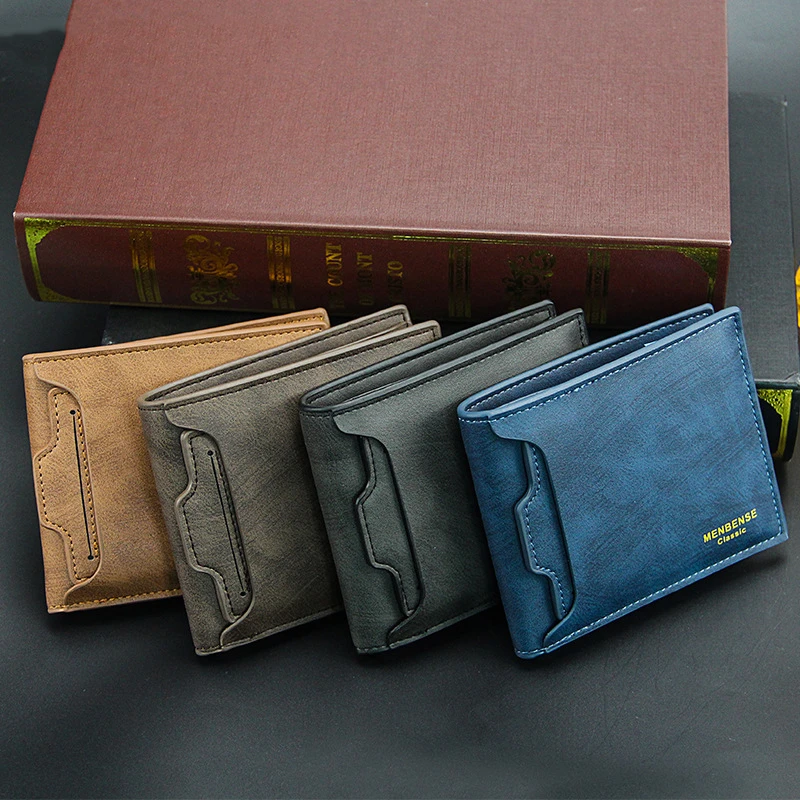 Men Wallet Purse Money Bag Fashion PU Soft Leather Male Mini Wallet Card Holder Hasp Coin Pocket Slim Purse Wallet Men