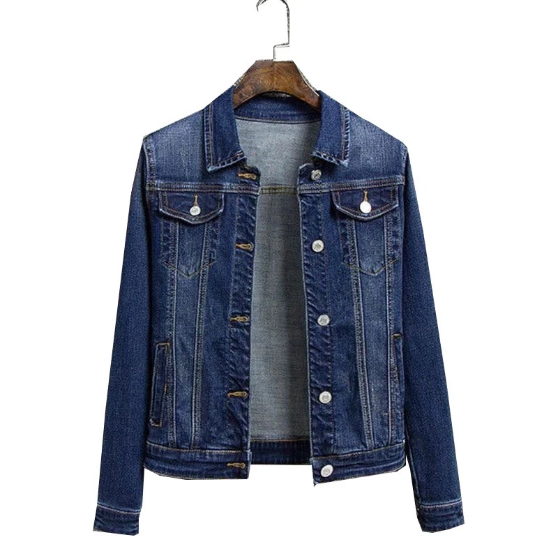 2021 New Autumn Women's Denim Jacket Loose Casual Ladies Jeans Coat Women Coat Outwear Female Cowboy Jacket Plus Size 5XL