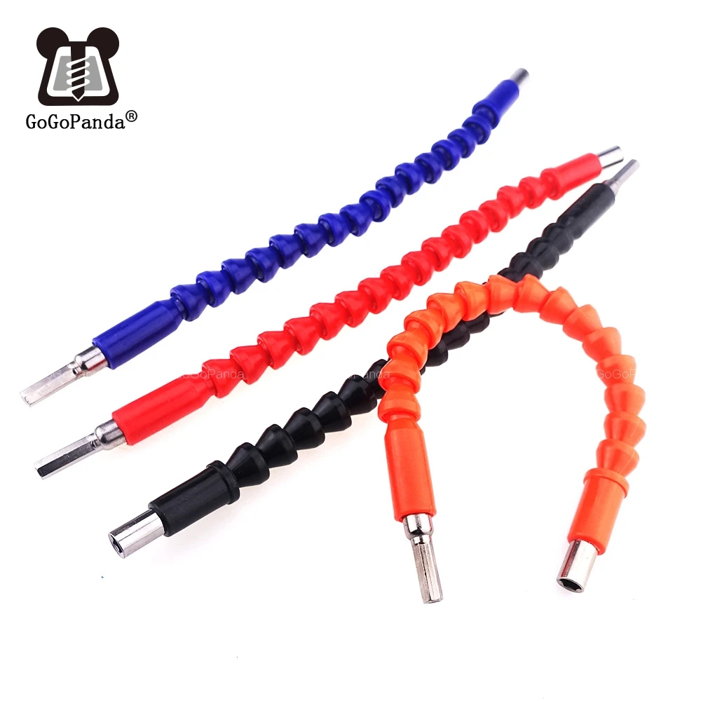 Free Shipping Screwdriver Accessories Extansion Jar Extended Soft Rod Four Colors Flexible Plastic