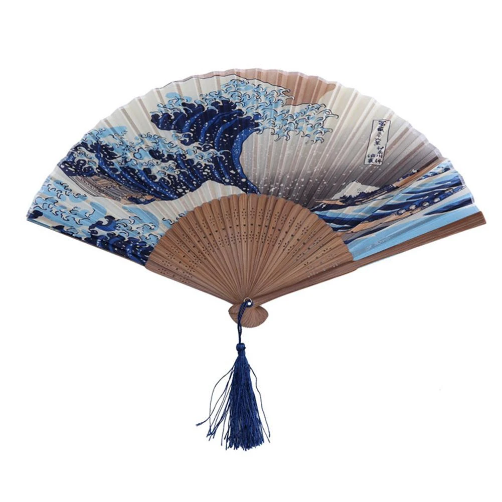 Summer Vintage Bamboo Folding Hand Held Flower Fan Chinese Style Dance Wedding Party Pocket Gifts Wedding Colorful Chinese Fans
