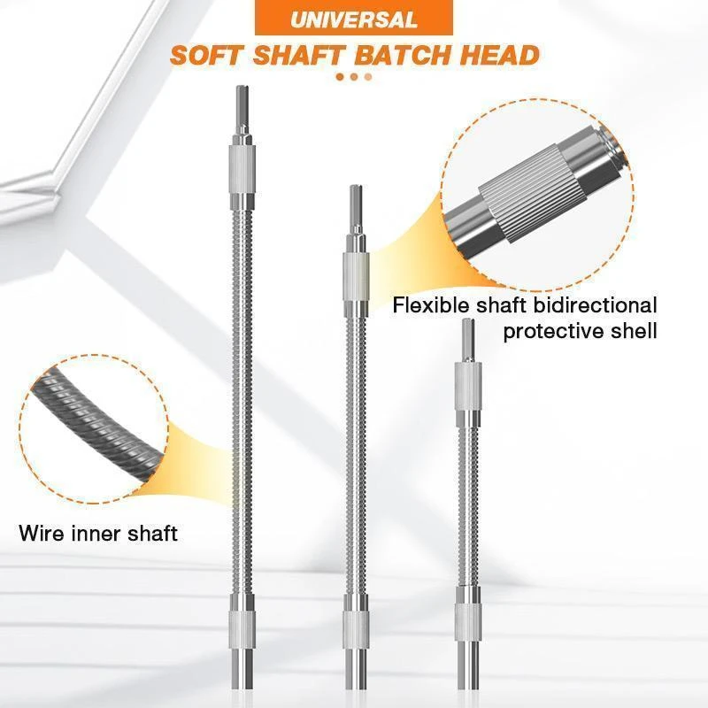 1/4'' 150/400mm Universal Soft Shaft Batch Head For Electric Drill Bit Holder Flexible Shaft Screwdriver Hex Shank Extension